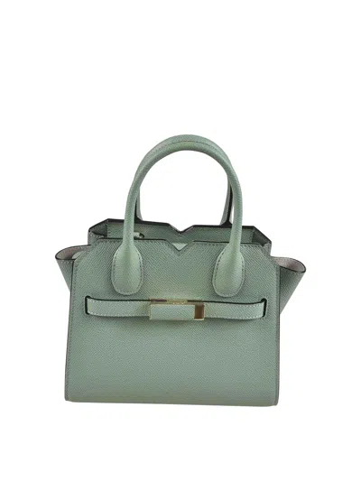 Valextra Micro Milano Tote Bag In Green