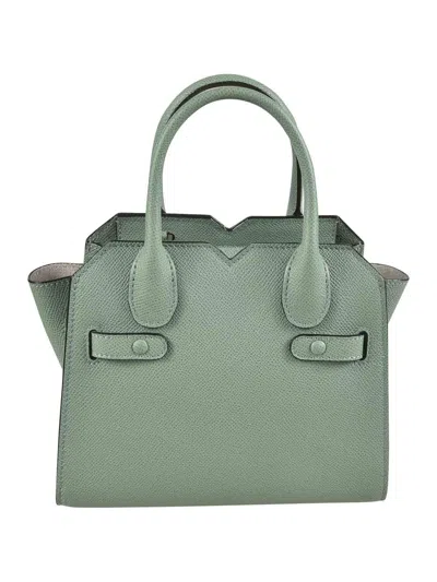 Valextra Micro Milano Tote Bag In Green