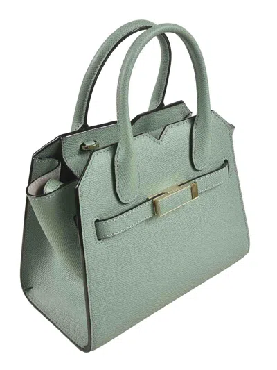 Valextra Micro Milano Tote Bag In Green