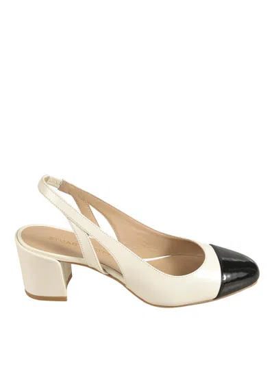 Stuart Weitzman Slingback Block-heel Pumps In White