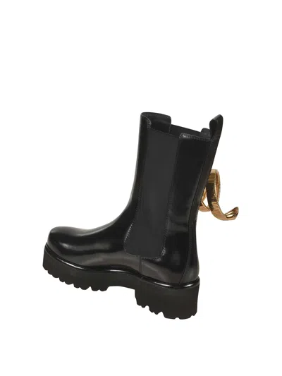 René Caovilla Side Stretch Boots In Black