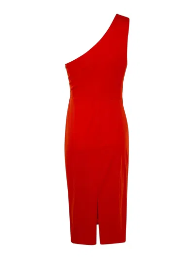Ralph Lauren Ziazan Sleeveless Cocktail Dress In Orange