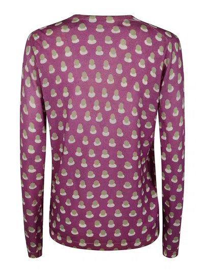 In Bed With You Printed V Neck Sweater In Multi