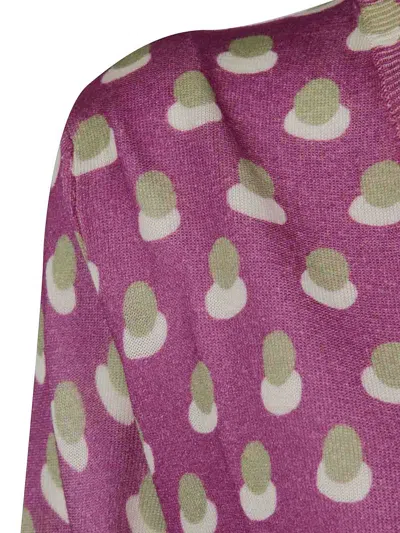 In Bed With You Printed V Neck Sweater In Multi