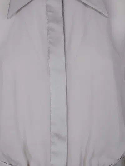 Emporio Armani Bow Detail Maxi Dress In Gray