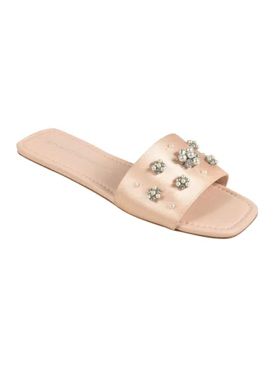 Stuart Weitzman Poppy Slides In Nude & Neutrals