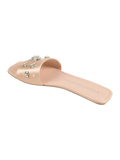 Stuart Weitzman Poppy Slides In Nude & Neutrals