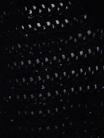 Fabiana Filippi Cotton And Linen Vest With Sequins In Blue