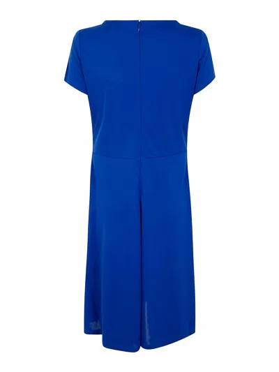 Ralph Lauren Karlee Short Sleeve Day Dress By Lauren Ralph Laur In Blue