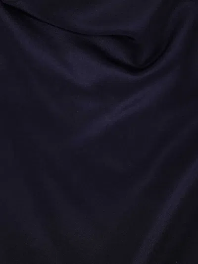P.a.r.o.s.h Parosh Drape Neck Shift Dress In Blue