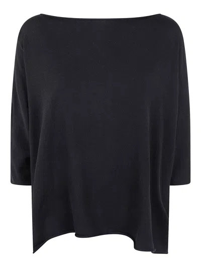 Liviana Conti Kimono Over Sweater In Black