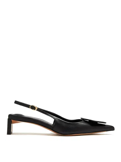 Jacquemus 45mm Les Chaussures Duelo Leather Mules In Black