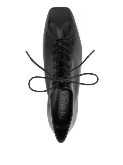 Aeyde Aeydē "isla" Black Lace-up Shoe In Black