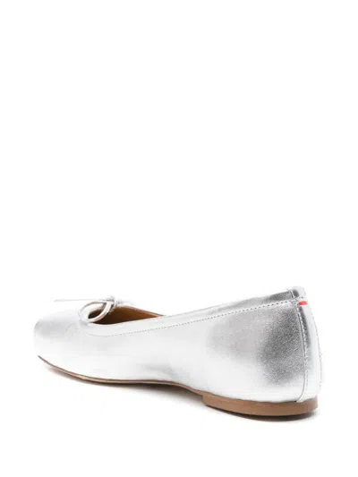 Aeyde Gabriella Laminated Nappa Leather In Silver