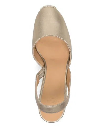 Castaã±er Carissa Leather Espadrilles In Silver