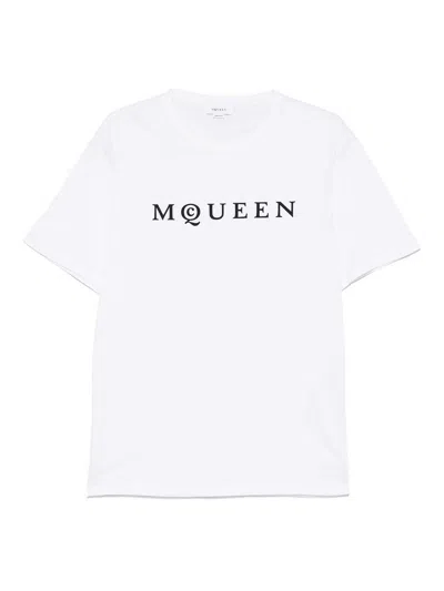 Alexander Mcqueen Logo Cotton T-shirt In White