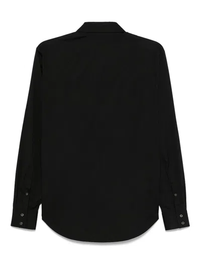 Alexander Mcqueen Metal Detail Long Sleeves Point Collar In Black