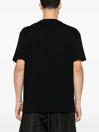 Alexander Mcqueen Logo Lettering Crewneck T-shirt In Black