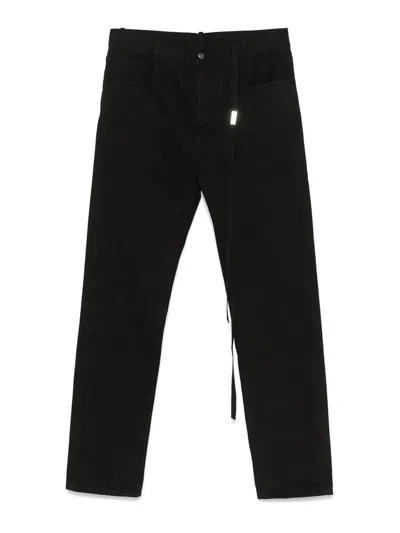 Ann Demeulemeester Denim Trousers With Belt Loops In Black