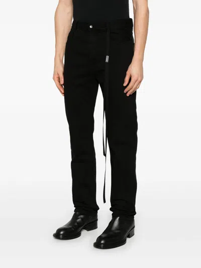 Ann Demeulemeester Denim Trousers With Belt Loops In Black