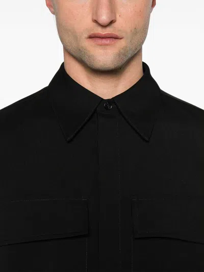 Jil Sander Wool Shirt In Black