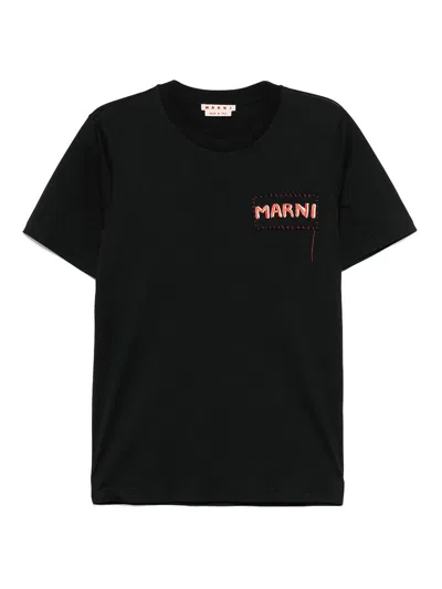 Marni T-shirt In Black