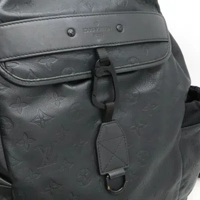 Pre-owned Louis Vuitton Agave Black Monogram Shadow Backpack () In Agave, Black