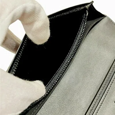 Pre-owned Louis Vuitton Black Leather Long Wallet (bi-fold) ()