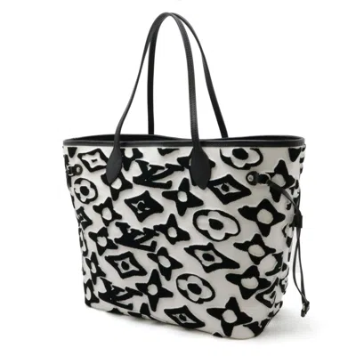 Pre-owned Louis Vuitton Black Monogram White Monogram Pouch Shoulder Bag Tote Bag () In Black, Monogram, White