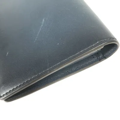 Pre-owned Louis Vuitton Navy Leather Long Wallet (bi-fold) ()