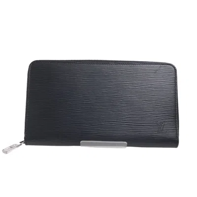 Pre-owned Louis Vuitton Noir Epi Leather Long Wallet (bi-fold) ()