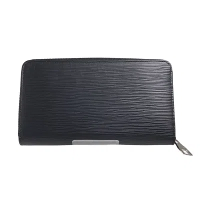 Pre-owned Louis Vuitton Noir Epi Leather Long Wallet (bi-fold) ()