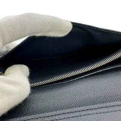 Pre-owned Louis Vuitton Noir Epi Leather Long Wallet (bi-fold) ()