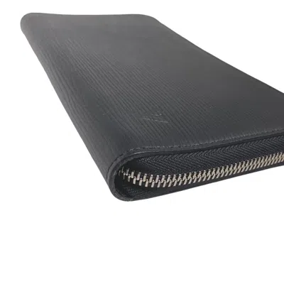 Pre-owned Louis Vuitton Noir Epi Leather Long Wallet (bi-fold) ()