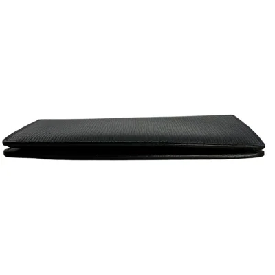 Pre-owned Louis Vuitton Noir Epi Leather Long Wallet (bi-fold) ()
