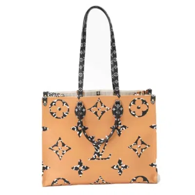 Pre-owned Louis Vuitton Orange White Tote Bag () In Orange, White