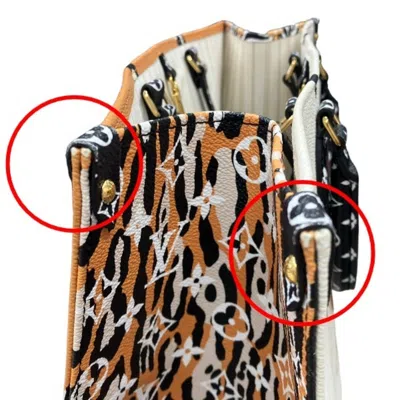 Pre-owned Louis Vuitton Orange White Tote Bag () In Orange, White