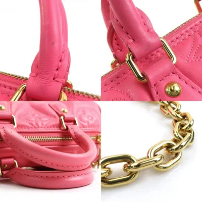 Pre-owned Louis Vuitton Pink Leather Handbag Shoulder Bag ()