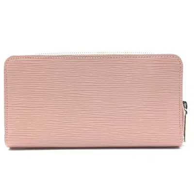 Pre-owned Louis Vuitton Pink Leather Long Wallet (bi-fold) ()