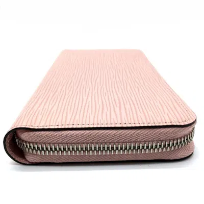 Pre-owned Louis Vuitton Pink Leather Long Wallet (bi-fold) ()
