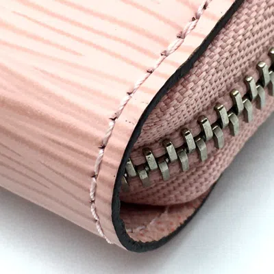 Pre-owned Louis Vuitton Pink Leather Long Wallet (bi-fold) ()