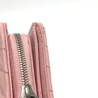 Pre-owned Louis Vuitton Pink Leather Wallet (bi-fold) ()