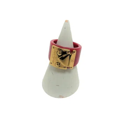 Pre-owned Louis Vuitton Red Color Band Ring ()