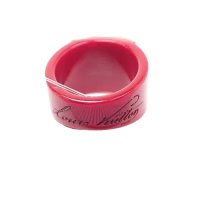 Pre-owned Louis Vuitton Red Color Band Ring ()