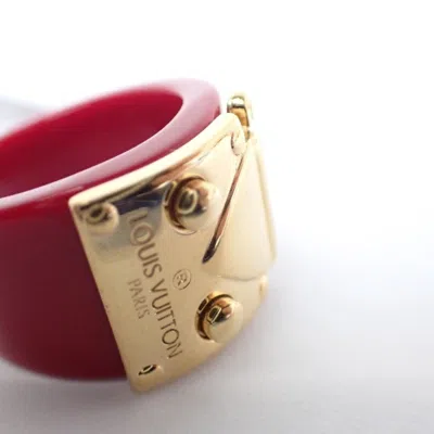 Pre-owned Louis Vuitton Red Color Band Ring ()