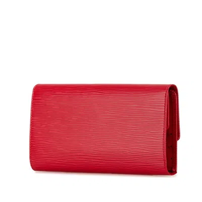 Pre-owned Louis Vuitton Red Color Leather Coin Purse/coin Case ()