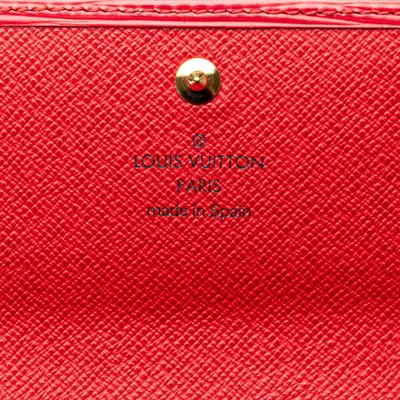 Pre-owned Louis Vuitton Red Color Leather Coin Purse/coin Case ()