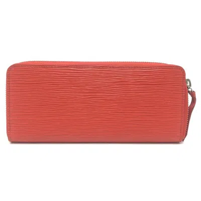 Pre-owned Louis Vuitton Red Leather Long Wallet (bi-fold) ()