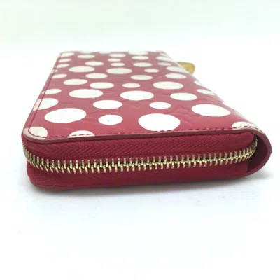 Pre-owned Louis Vuitton Red Leather Long Wallet (bi-fold) ()