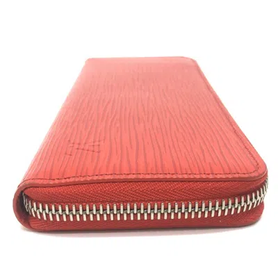 Pre-owned Louis Vuitton Red Leather Long Wallet (bi-fold) ()